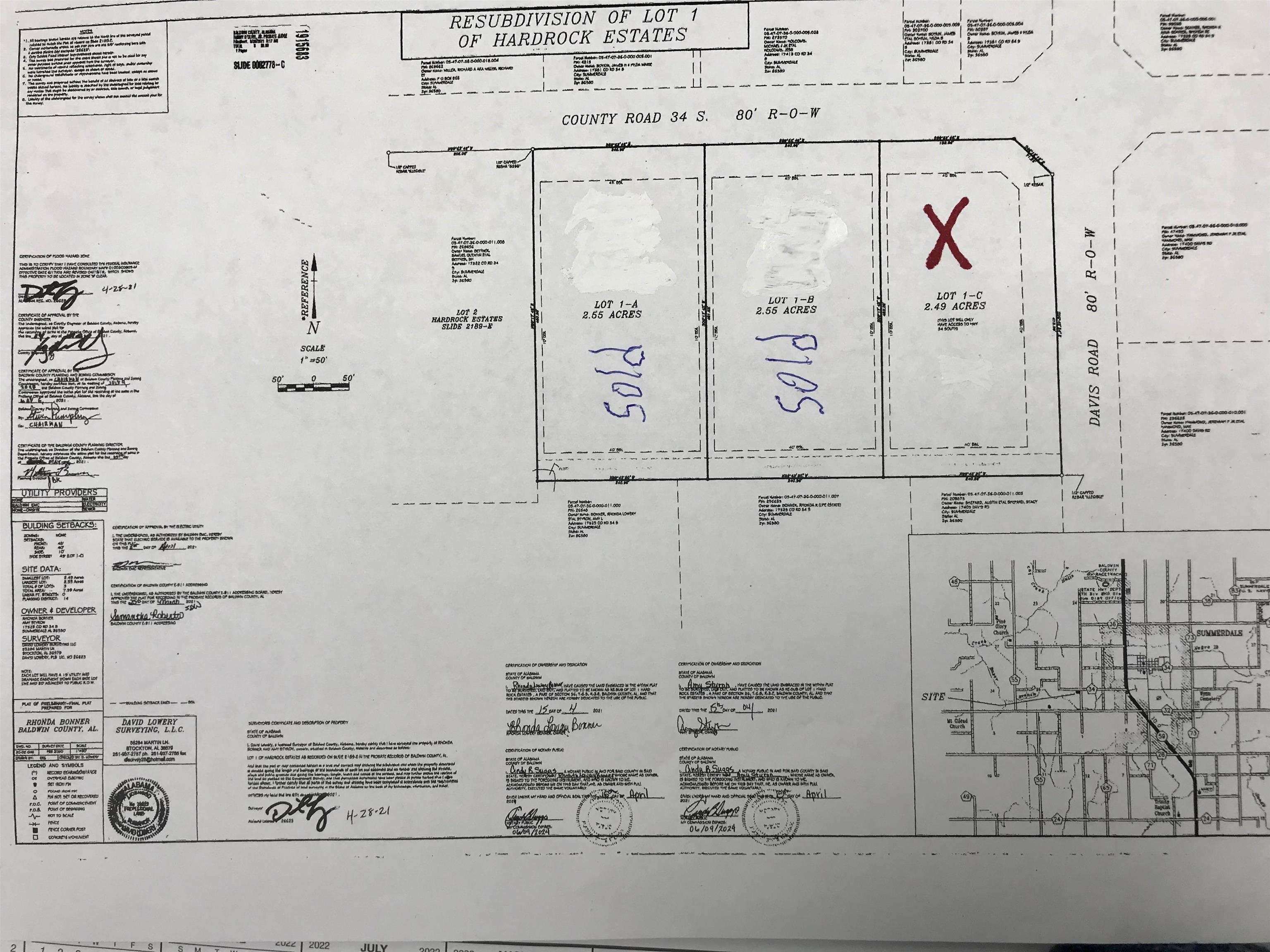 2.49-acres Davis Road Summerdale, AL 36580 - Photo 1 of 4