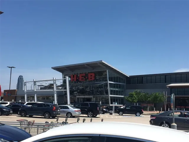 a front view of a building with street view