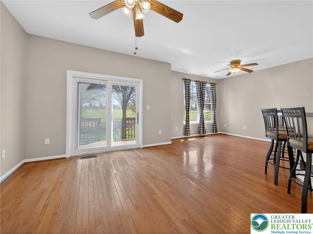4312 Creek Road Allentown, PA 18104 - Photo 15 of 67 a view of livingroom with hardwood floor and ceiling fan