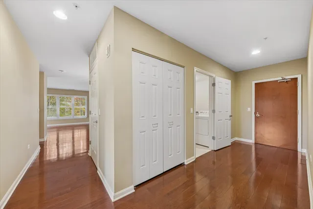 a view of empty room with front door