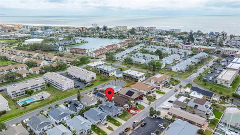 an aerial view of a city with lots of residential buildings