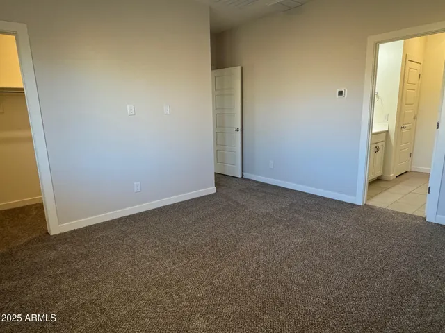 an empty room with a closet