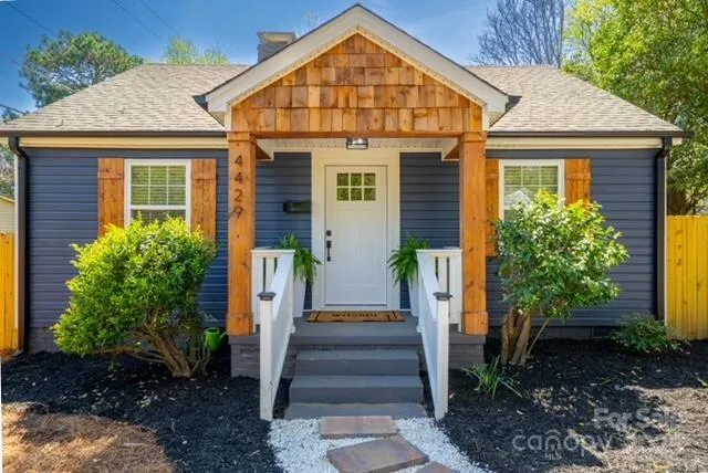 a front view of a house