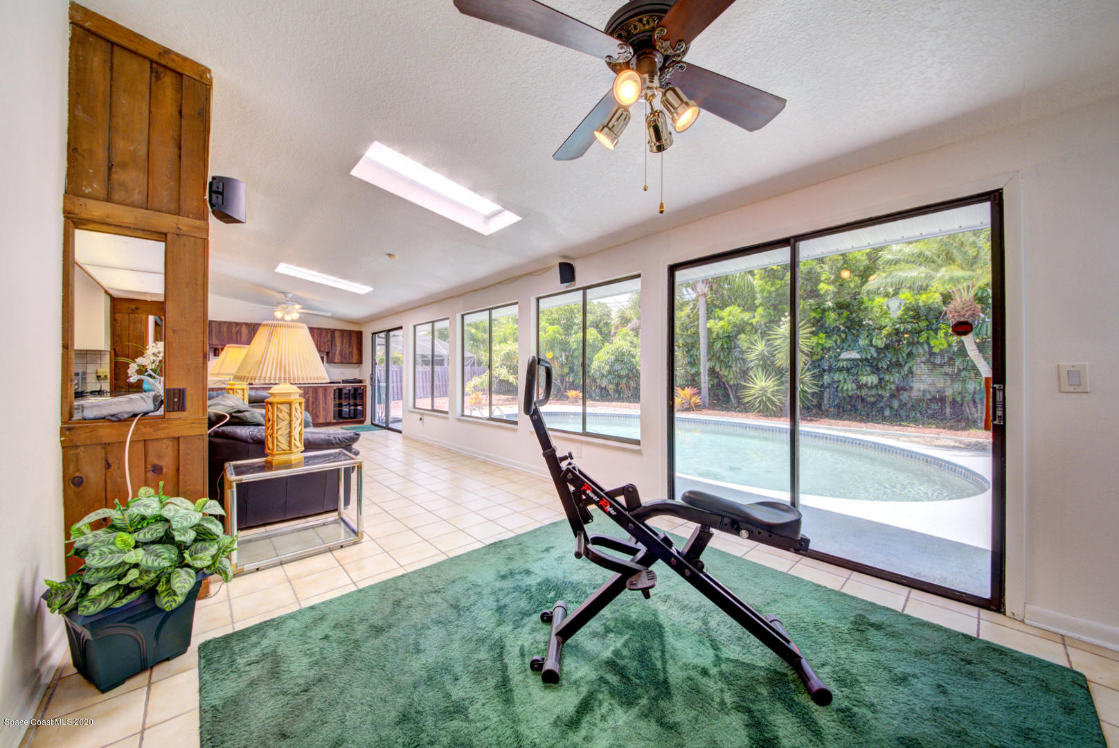 182 Sand Pine Road Indialantic, FL 32903 - Photo 16 of 56 Florida Room with Pool View