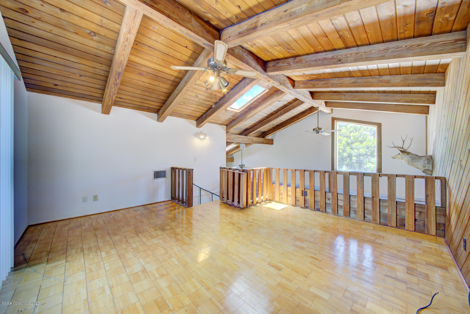 182 Sand Pine Road Indialantic, FL 32903 - Photo 42 of 56 Second Floor Loft with Wood Ceiling