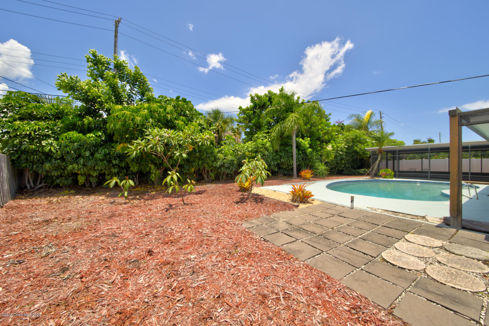 182 Sand Pine Road Indialantic, FL 32903 - Photo 52 of 56 Backyard with Pool