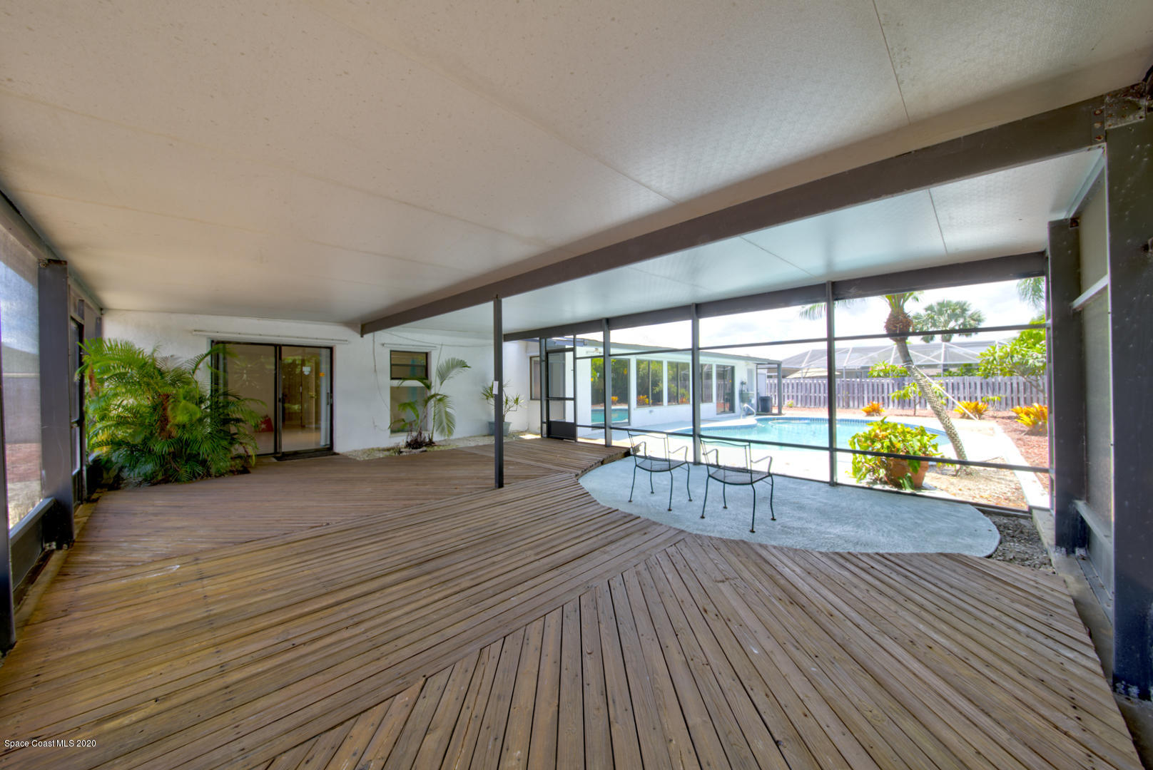 182 Sand Pine Road Indialantic, FL 32903 - Photo 53 of 56 Screened Back Porch by Pool