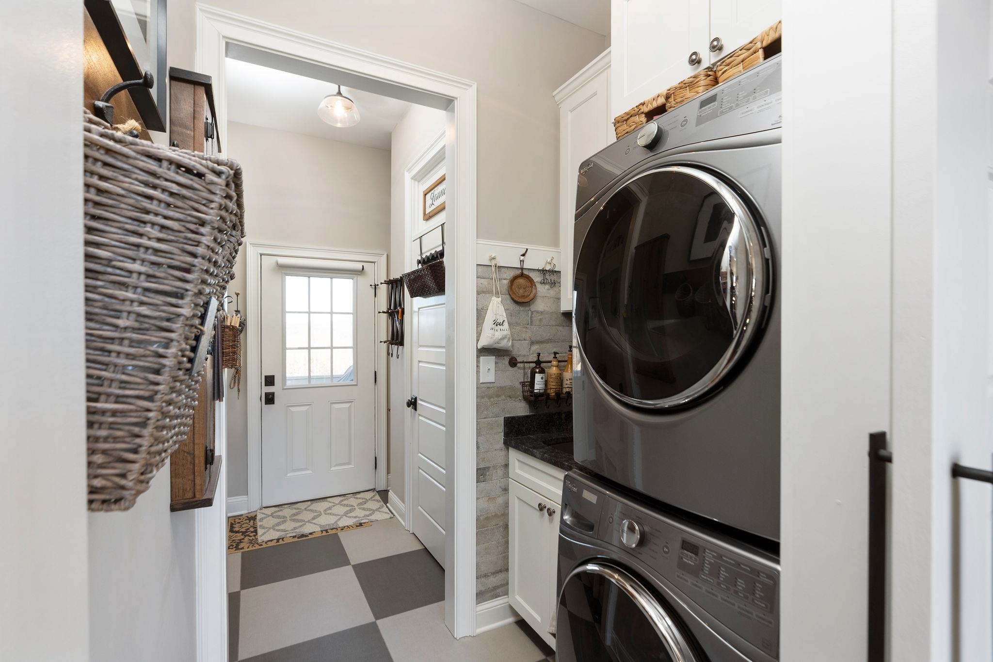 10 Cora Lane Lexington, VA 24450 - Photo 36 of 74 a view of a storage and utility room with a washer dryer