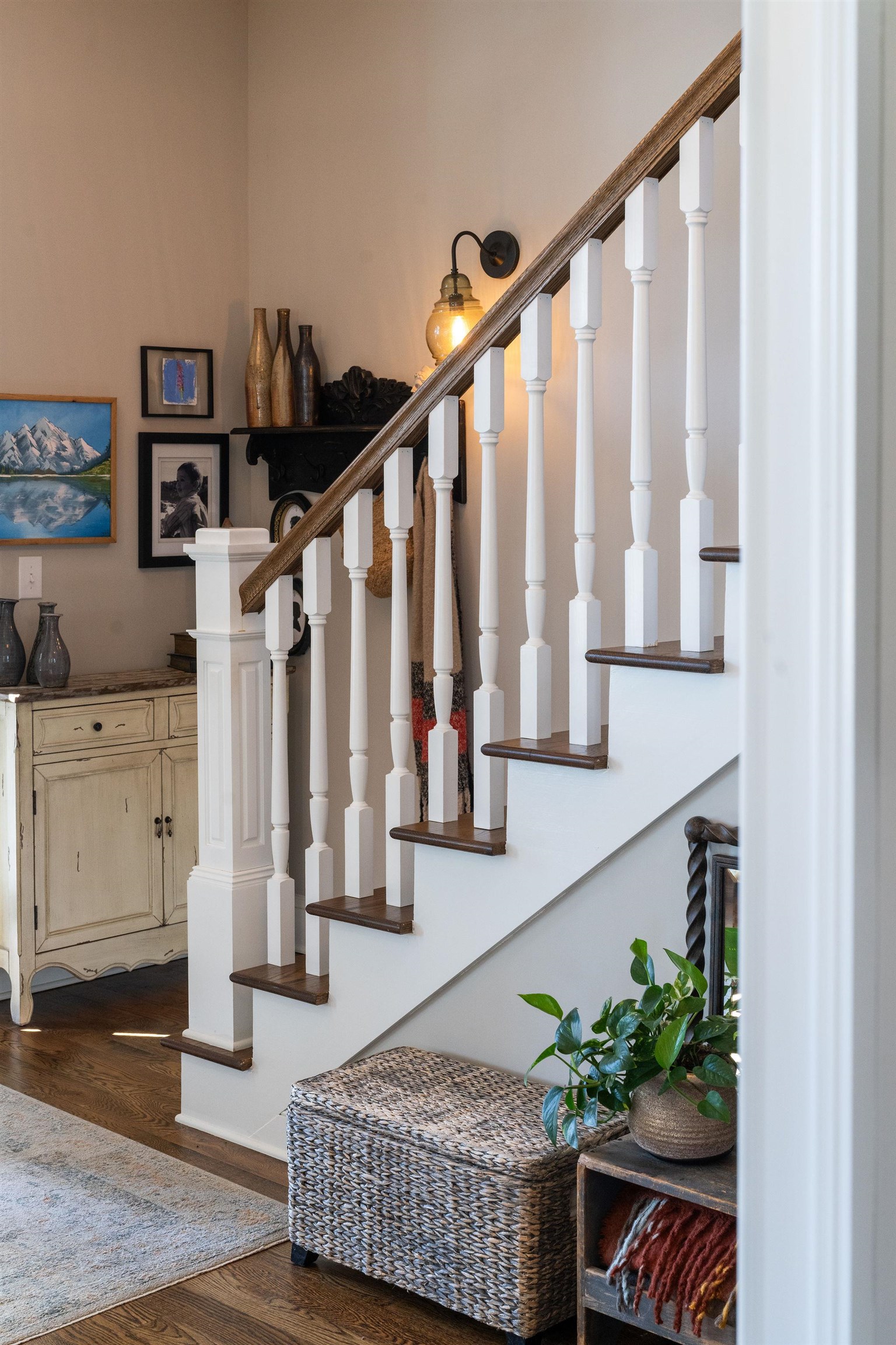 10 Cora Lane Lexington, VA 24450 - Photo 39 of 74 a living room with wooden floor and stairs