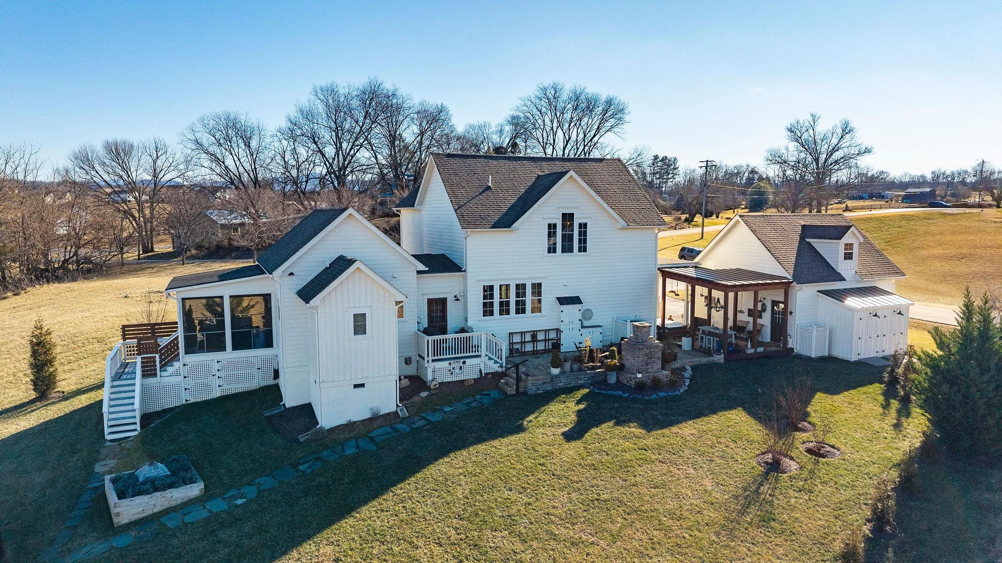 10 Cora Lane Lexington, VA 24450 - Photo 69 of 74 an aerial view of a house with swimming pool garden and patio