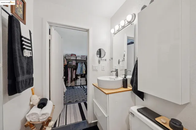 a room with a table and chairs