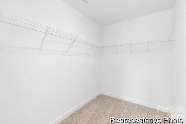 a view of a room with racks