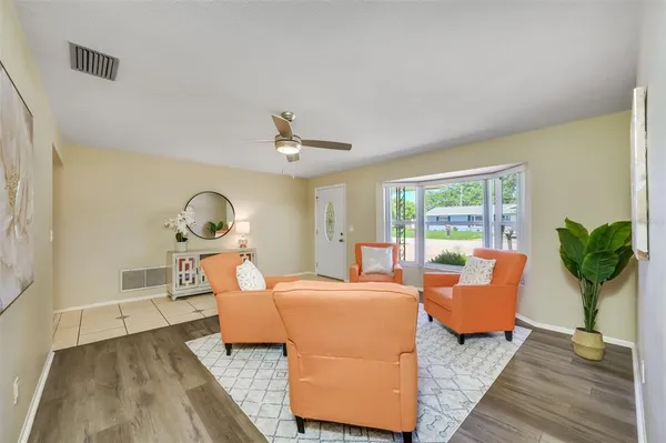 a view of a livingroom with furniture and a couch