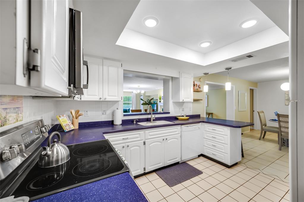 11290 142nd Street North Largo, FL 33774 - Photo 22 of 90 a kitchen with lots of counter top space and dining table