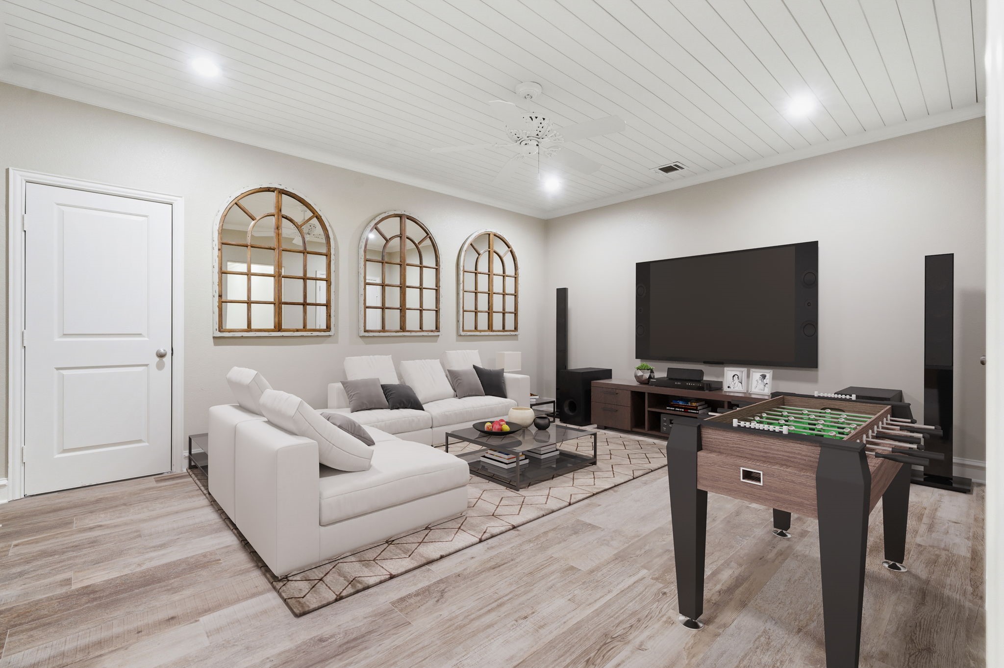 27614 Little Fox Crest Spring, TX 77386 - Photo 33 of 49 a living room with furniture a flat screen tv and a large window