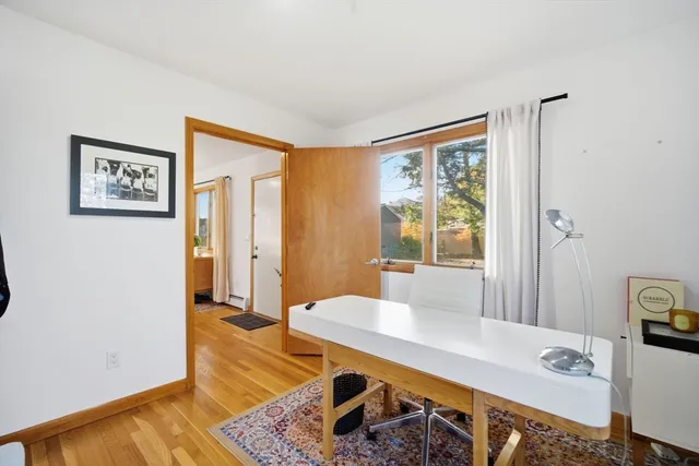 a very nice looking room with a large window