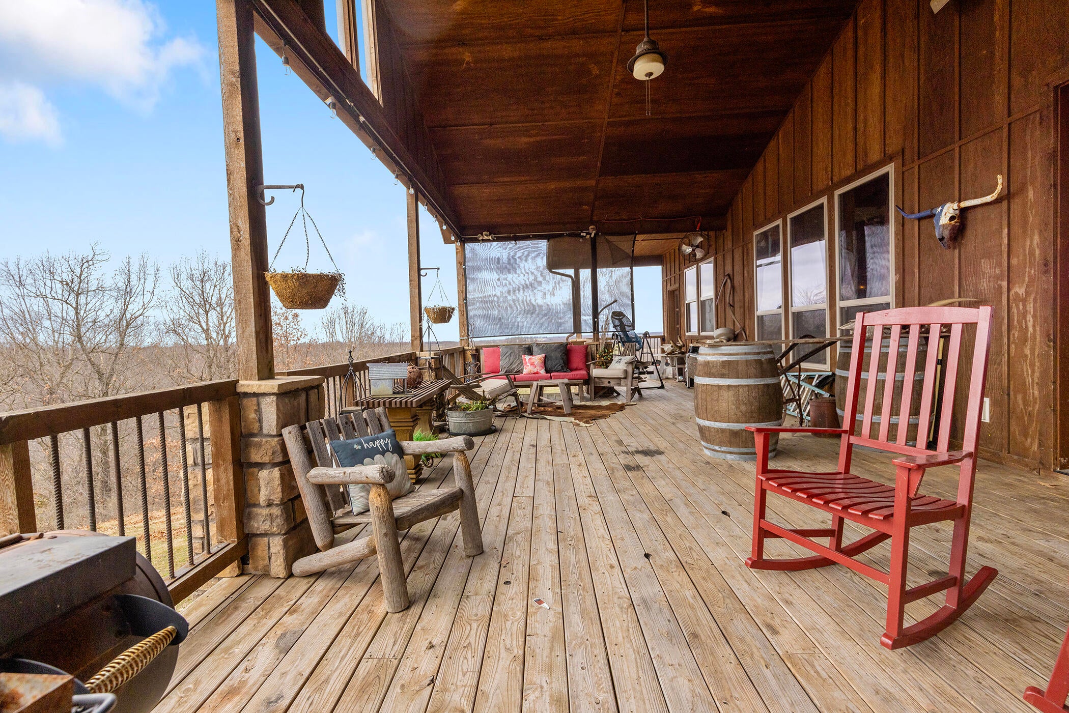 51857 South 630 Road Colcord, OK 74338 - Photo 44 of 53 Large views with large covered porch
