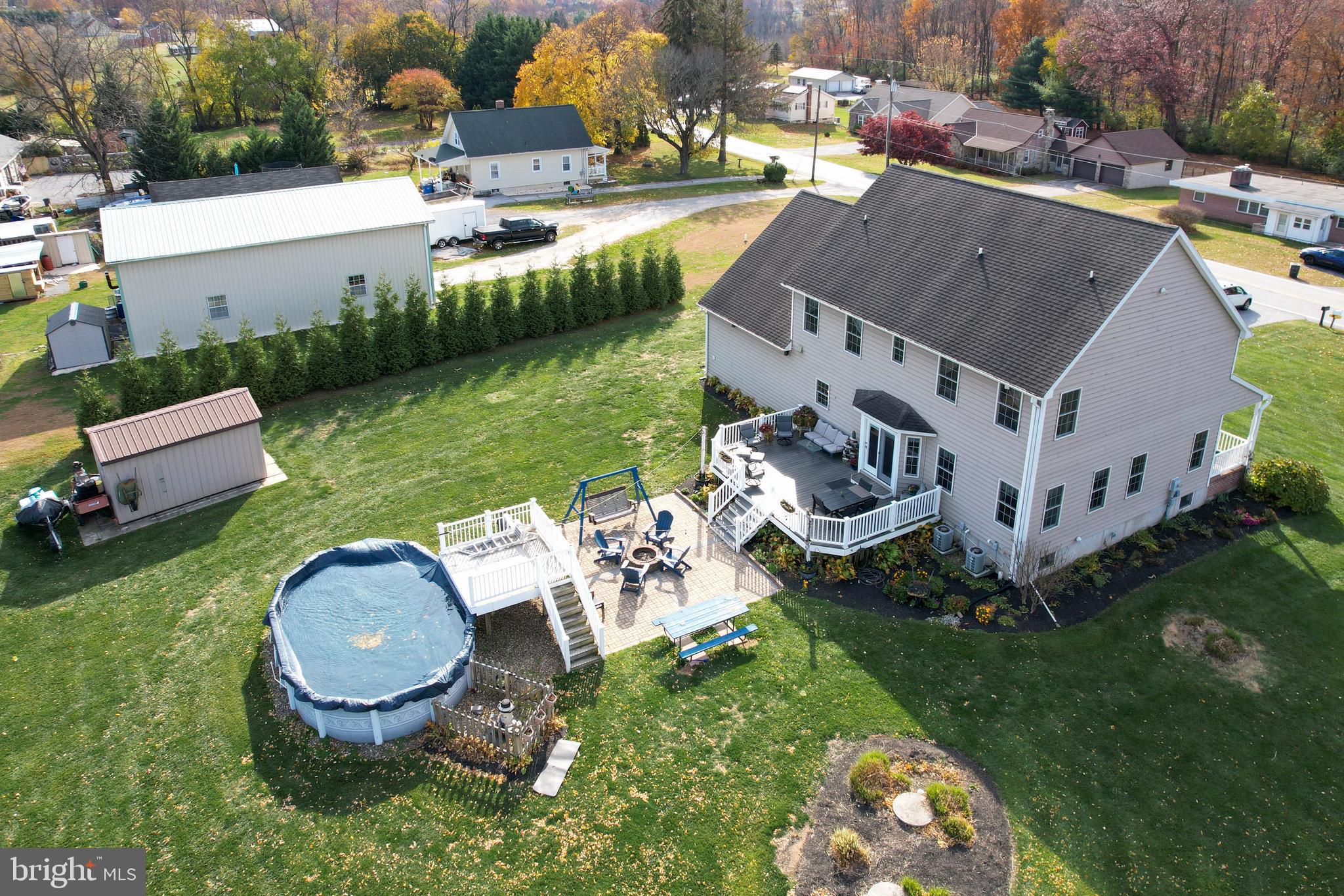 128 Pine Grove Road Hanover, PA 17331 - Photo 53 of 93 an aerial view of a house with garden space and street view