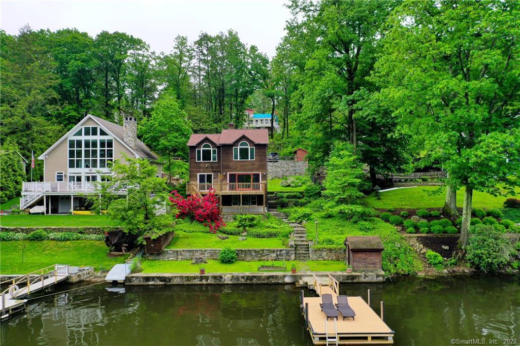 11 Candlewood Road New Fairfield, CT 06812 - Photo 1 of 1 aerial view of a house with a yard and a large pool