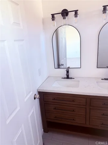 a view of a yard with an ocean