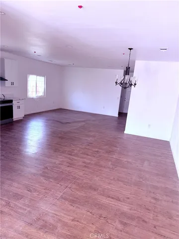 a large kitchen with cabinets