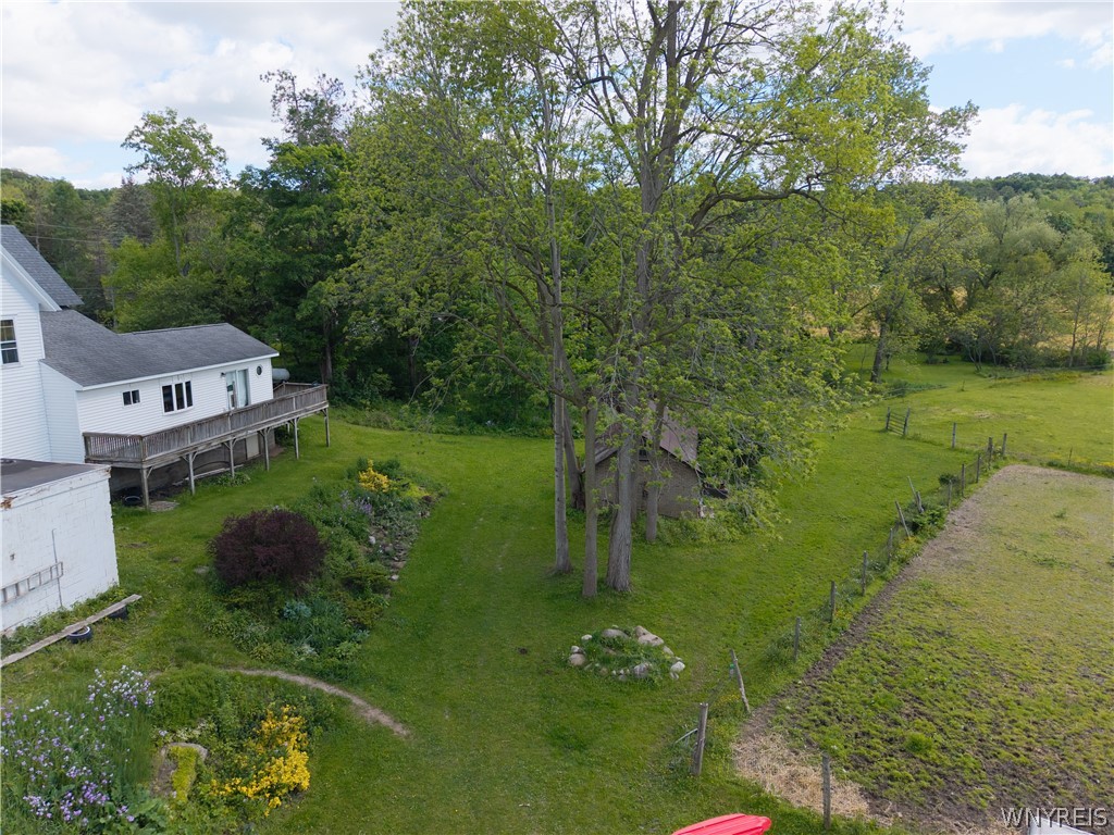 1136 Creek Road Attica, NY 14011 - Photo 9 of 50 Drone Back Yard