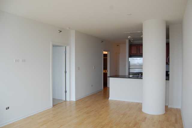 1255 South State Street, Unit 704 Chicago, IL 60605 - Photo 6 of 14 a view of a kitchen from the hallway