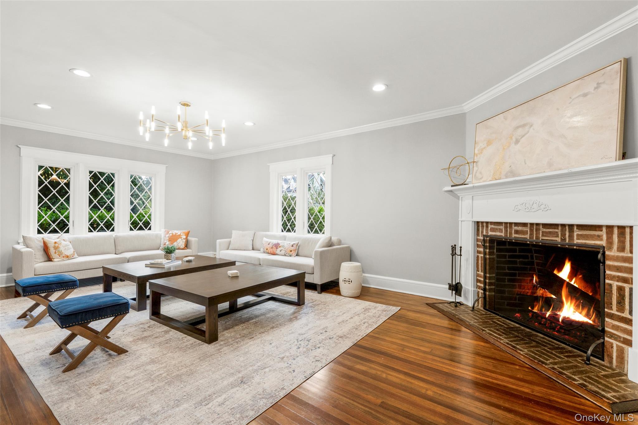 20 Elk Avenue New Rochelle, NY 10804 - Photo 7 of 40 a living room with furniture and a fireplace