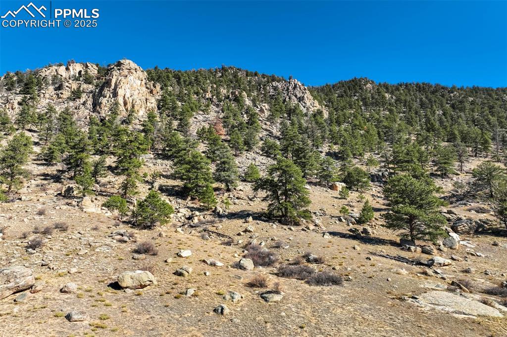 1354 Puma Hills Road Lake George, CO 80827 - Photo 30 of 50 a view of a building with mountains in the background