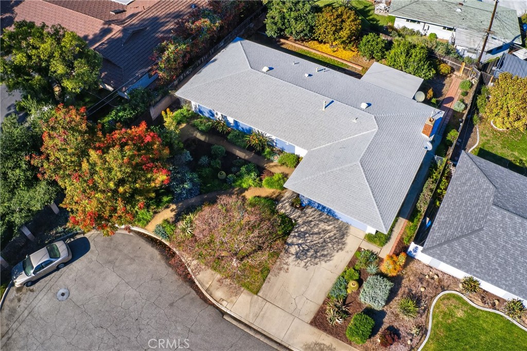 201 Primrose Avenue Redlands, CA 92373 - Photo 23 of 23 an aerial view of a house with a yard and a large tree