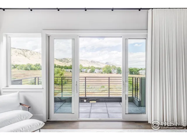 a view of an outdoor space with mountain view