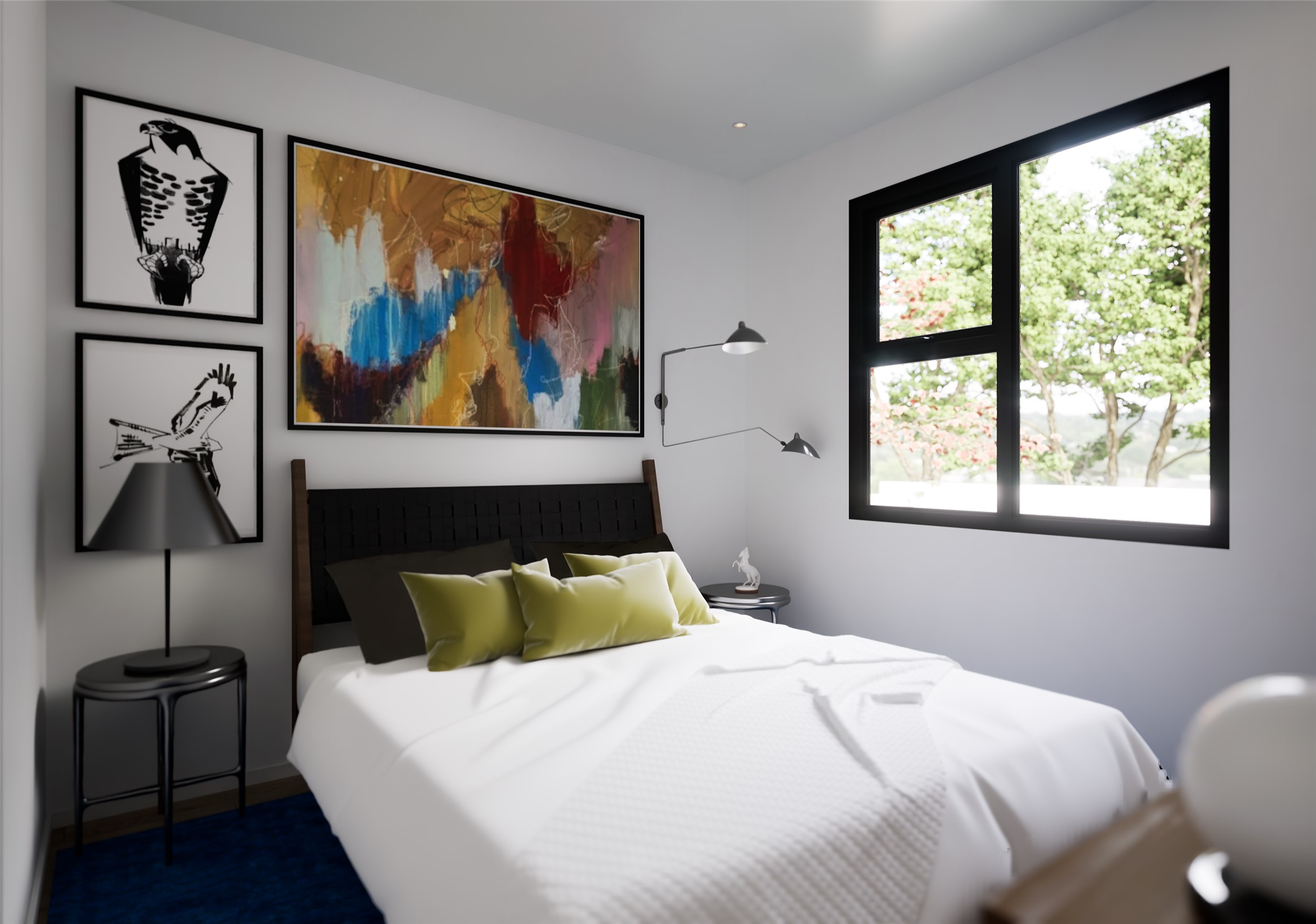 1914 South 3rd Street Austin, TX 78704 - Photo 8 of 11 a bedroom with a bed and a painting on the wall