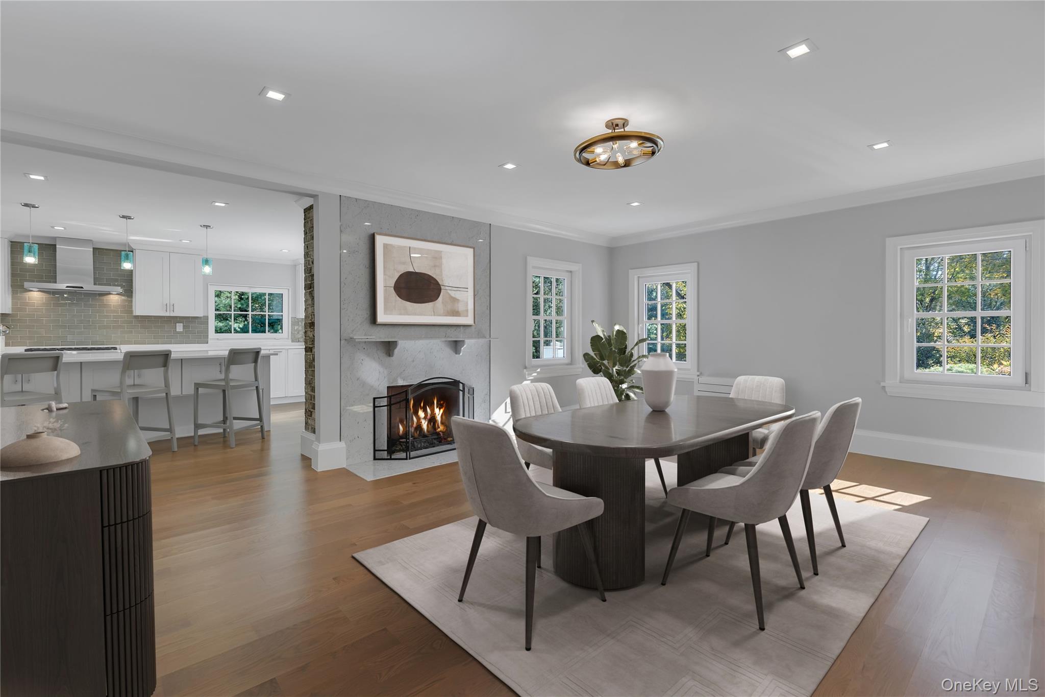 22 Fort Salonga Road Centerport, NY 11721 - Photo 10 of 42 a view of a dining room with furniture and wooden floor