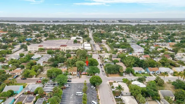 an aerial view of a city with lots of residential buildings