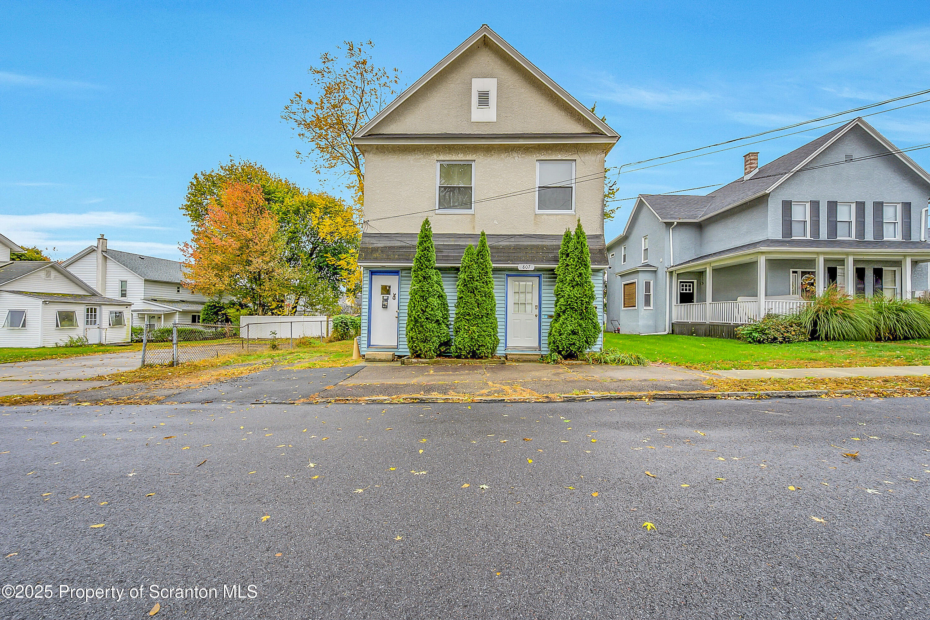 807 Columbus Avenue Blakely, PA 18447 - Photo 1 of 37 a view of a house with a swimming pool and a yard