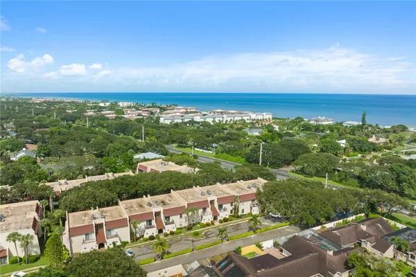 an aerial view of multiple house