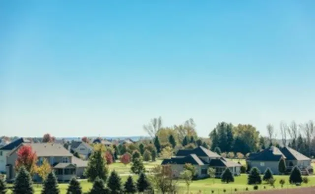 a view of a house with a yard and large tree