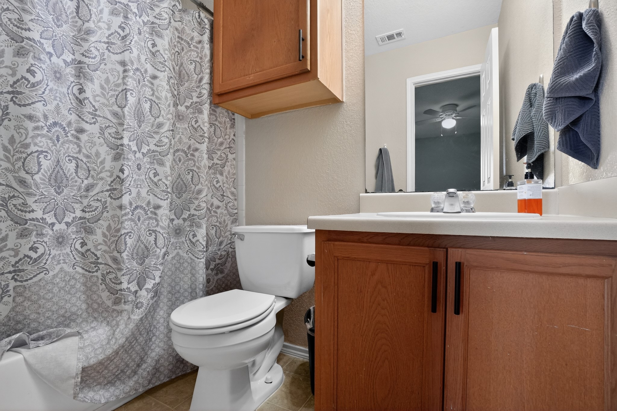 13808 Harris Ridge Boulevard Pflugerville, TX 78660 - Photo 26 of 40 a bathroom with a sink a toilet and a mirror