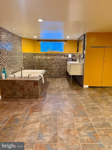 a bathroom with a sink