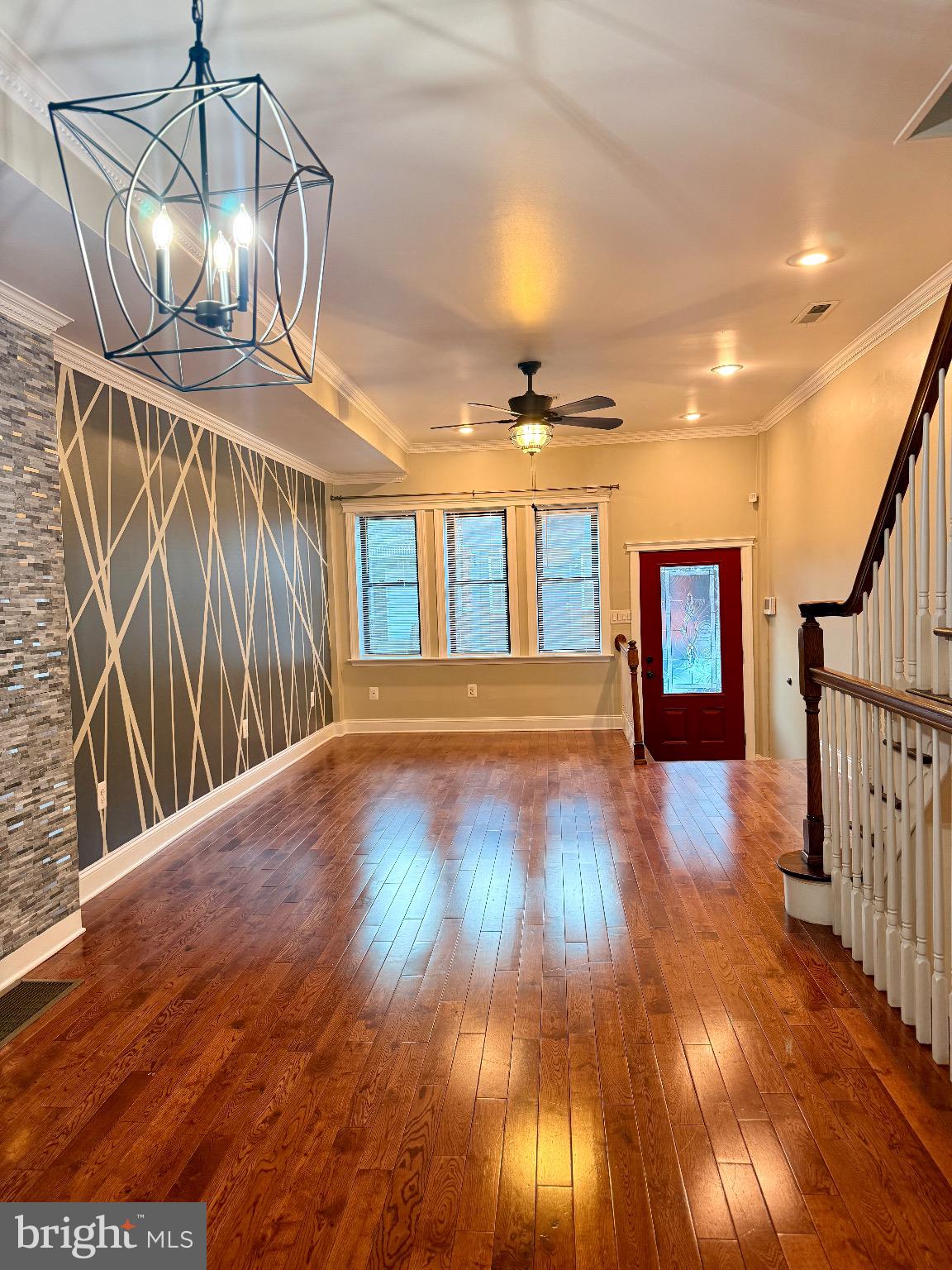 1407 South 28th Street Philadelphia, PA 19146 - Photo 4 of 25 a view of entryway and hall with wooden floor