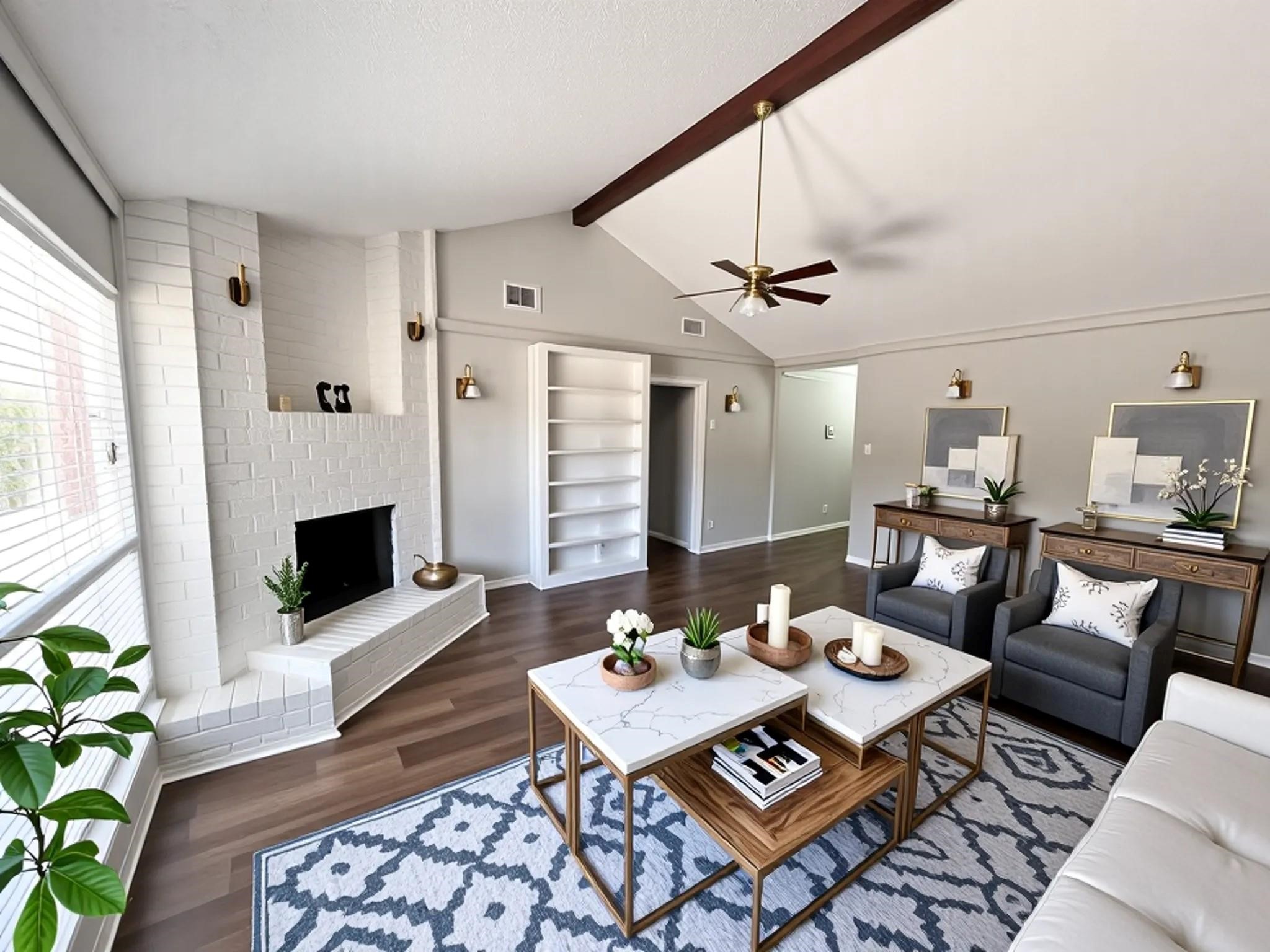 22318 Meadowgate Drive Spring, TX 77373 - Photo 2 of 8 a dining room with furniture a rug and a fireplace