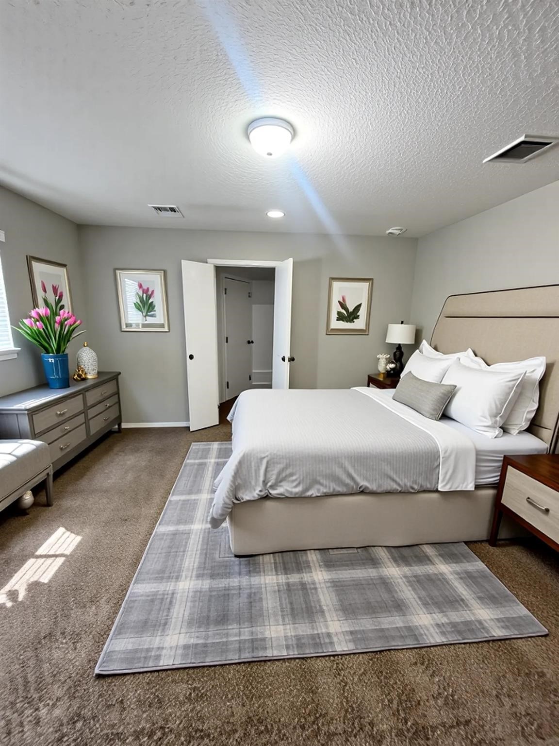 22318 Meadowgate Drive Spring, TX 77373 - Photo 5 of 8 a spacious bedroom with a bed and a couch