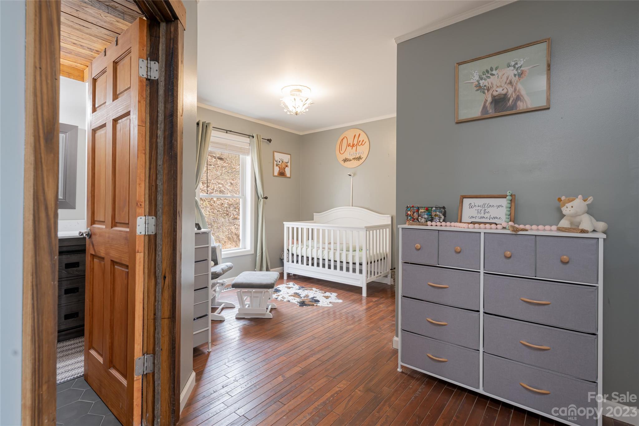 142 Blake Drive Canton, NC 28716 - Photo 14 of 44 a bedroom with a baby bed a dresser and a window