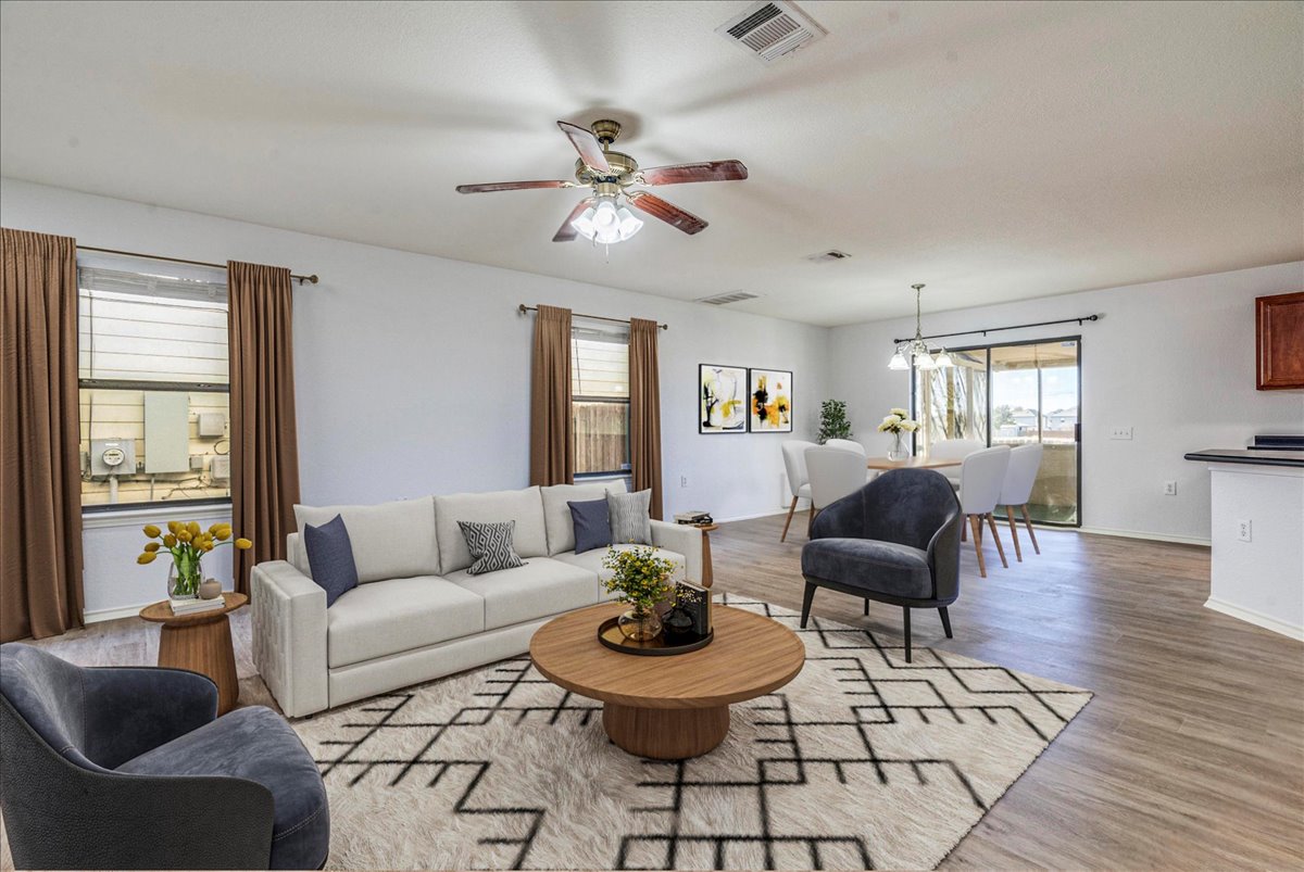 8700 Wiley Way Austin, TX 78747 - Photo 3 of 26 Open living with fresh paint.