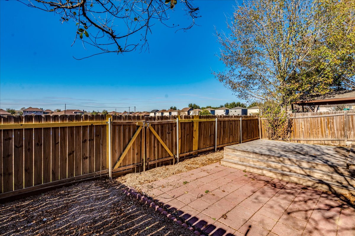 8700 Wiley Way Austin, TX 78747 - Photo 4 of 26 Private backyard with NO REAR NEIGHBORS.