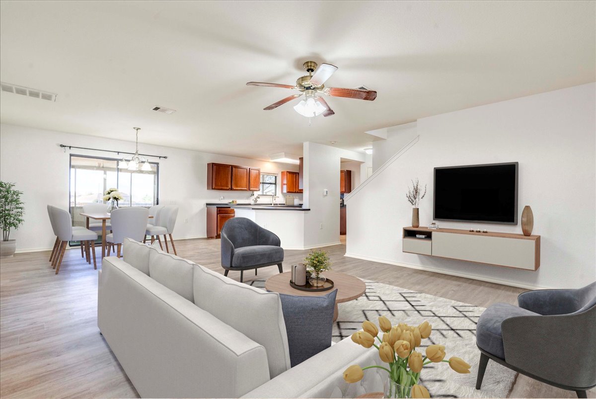 8700 Wiley Way Austin, TX 78747 - Photo 6 of 26 Open living with fresh paint.