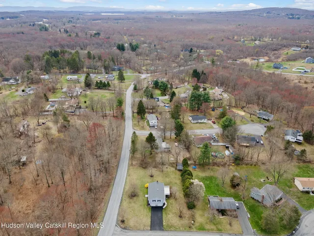 an aerial view of multiple house