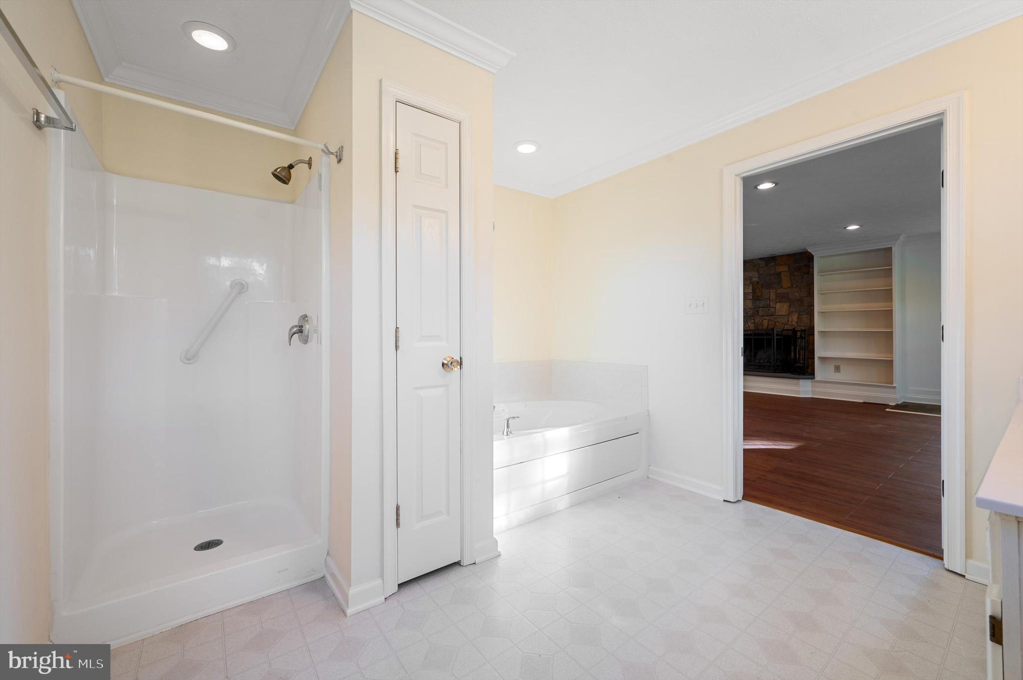 2801 Salem Church Road Berryville, VA 22611 - Photo 23 of 68 a bathroom with a shower and a glass door