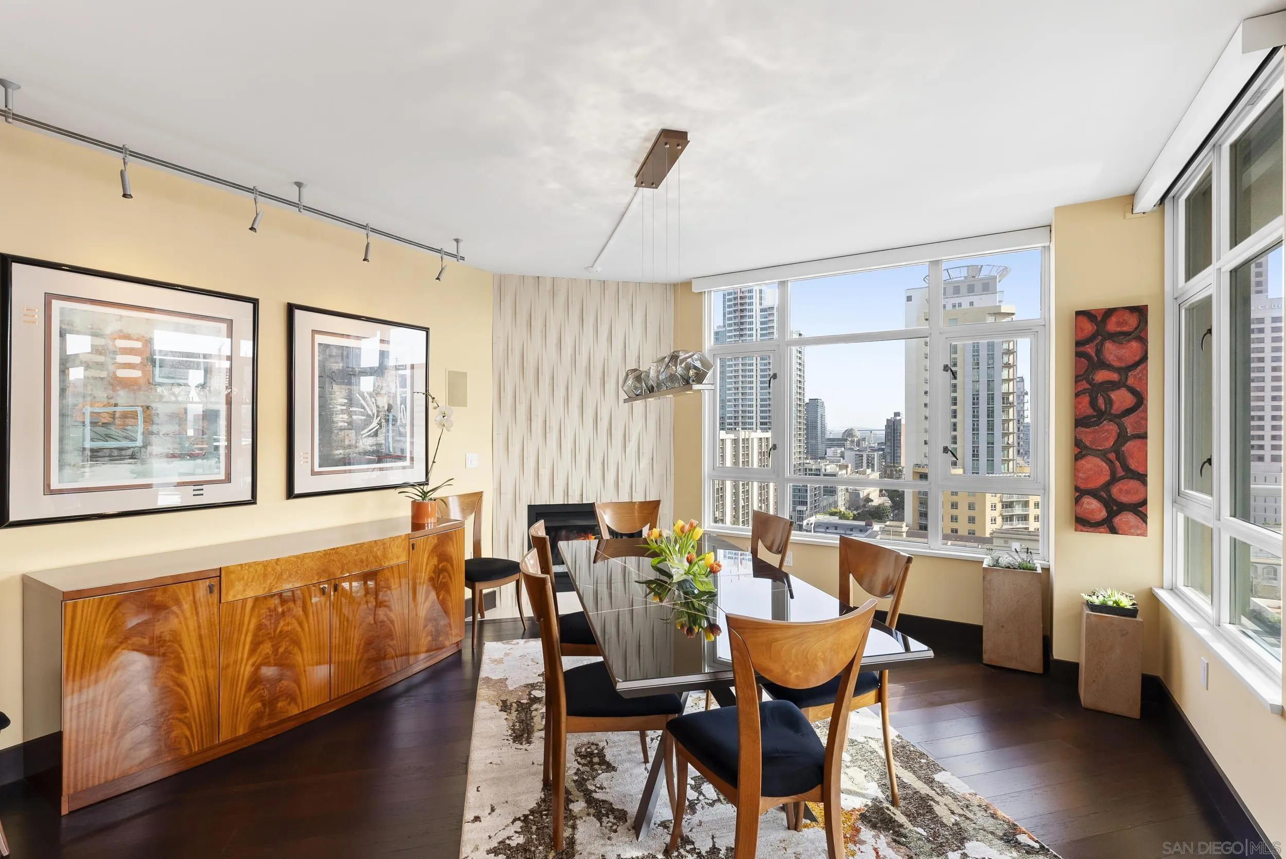 850 Beech Street, Unit 1205 San Diego, CA 92101 - Photo 18 of 66 a dining room with furniture and large window