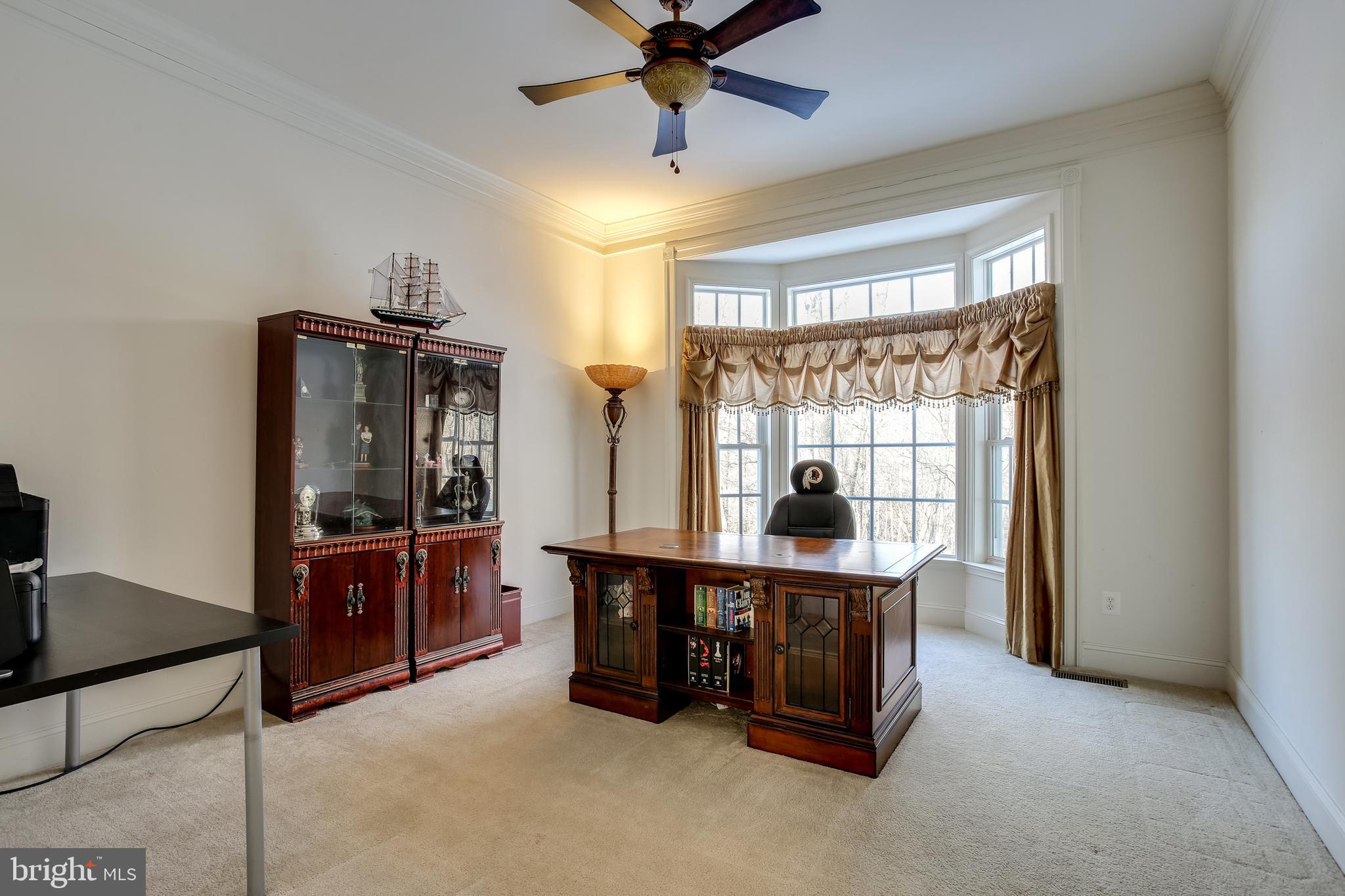 14349 Howard Road Glenelg, MD 21737 - Photo 20 of 54 Office with ceiling fan and bay window